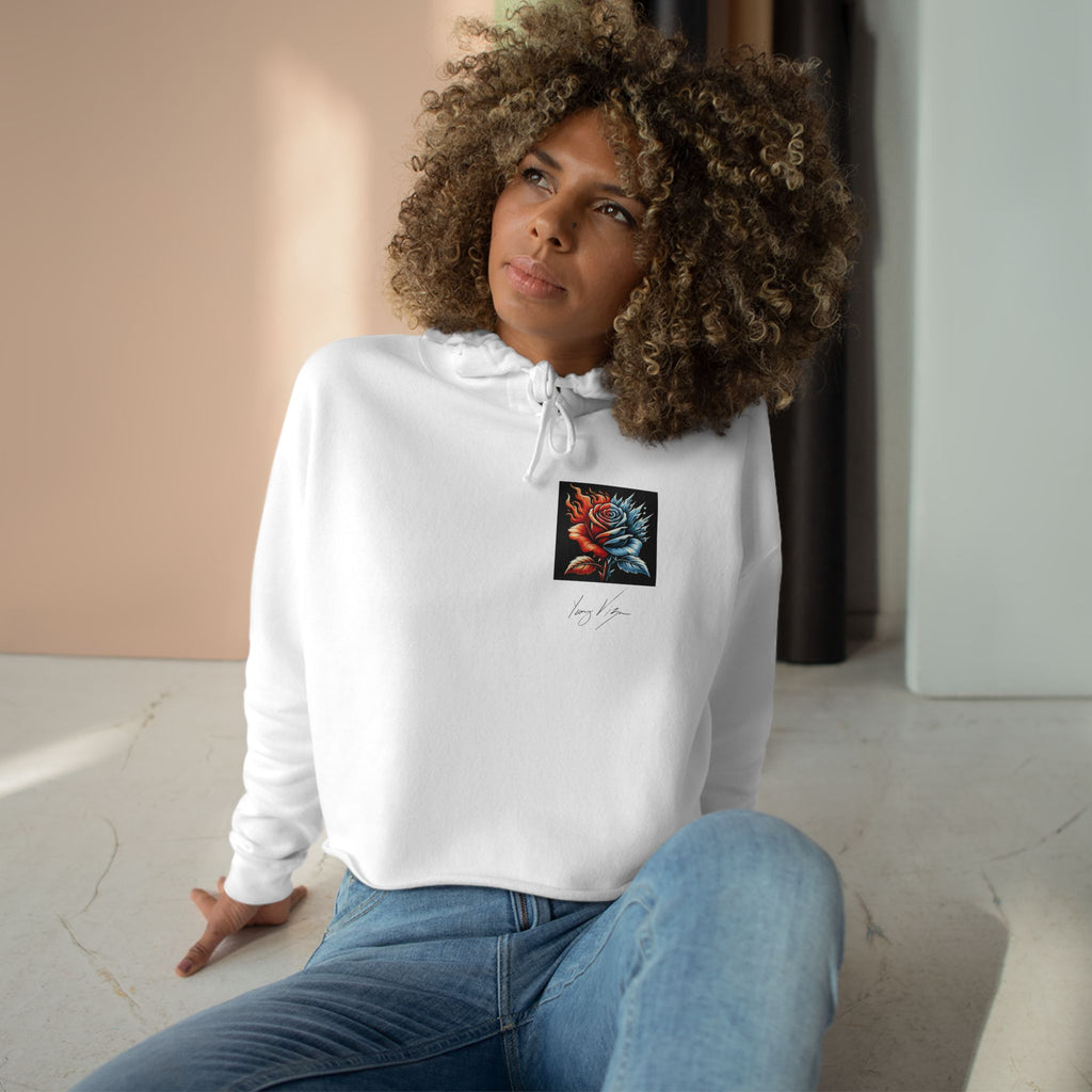 Fire and Ice Cropped Hoodie